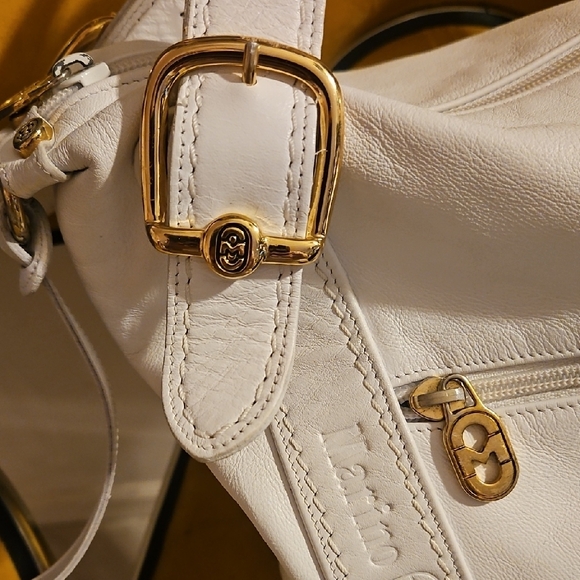 Marino Orlandi White Leather Satchel - Picture 12 of 13